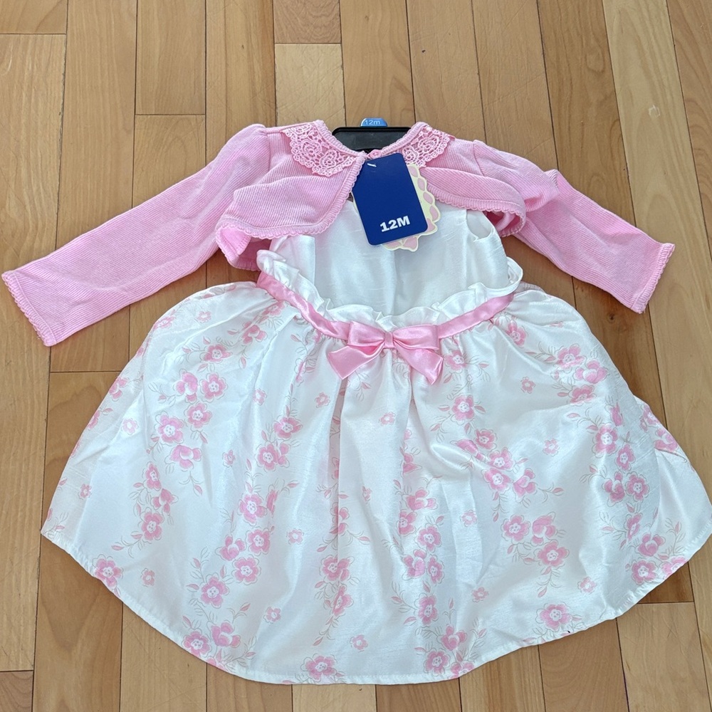 Biscotti Pink and White Floral Dress